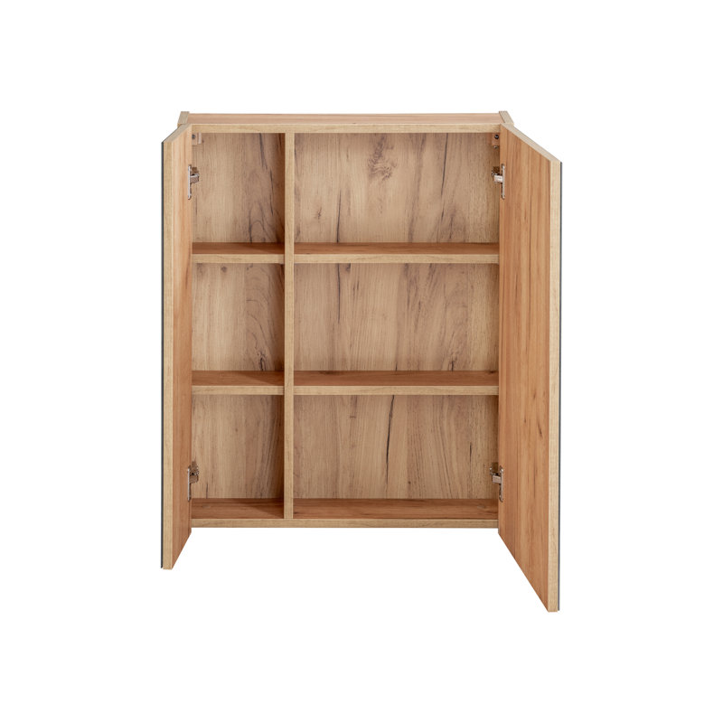 Fagan Flat Wall Mirror with Shelves