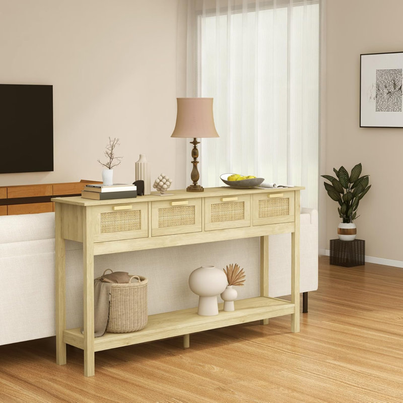 Rattan Console Table