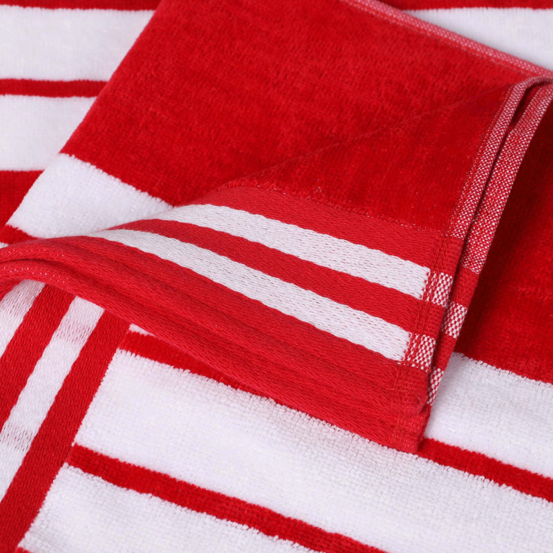 Serviette de plage Chira, Serviette de plage - paquet de 6, Rouge