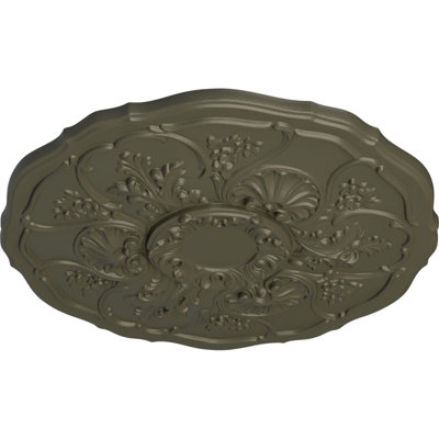 Endurathane Cornelia Ceiling Medallion, 22 1/2"OD x 1 1/2"P (Fits Canopies up to 4"), Hand-Painted Witch Hazel Finish