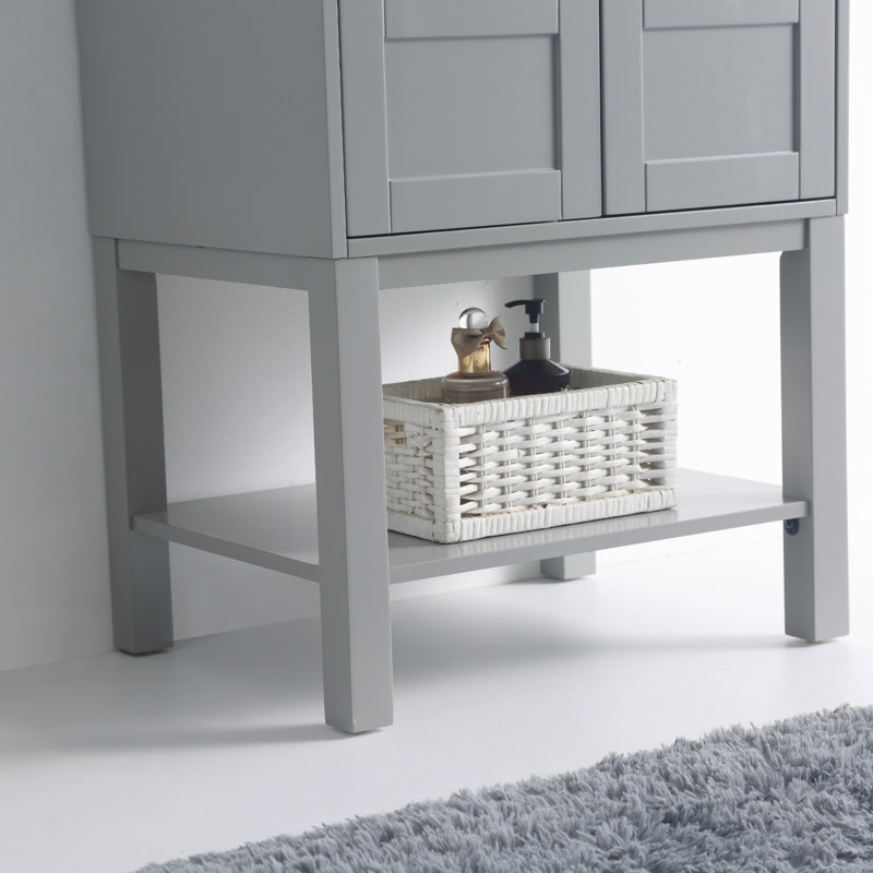 Ensemble de meuble-lavabo simple 24 po Wilner, Gris