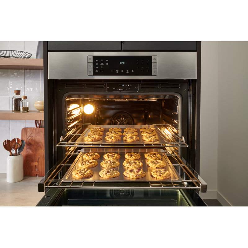 800 Series 30" 9.2 cu. ft Self-Cleaning Convection Electric Double Wall Oven, Black Stainless Steel