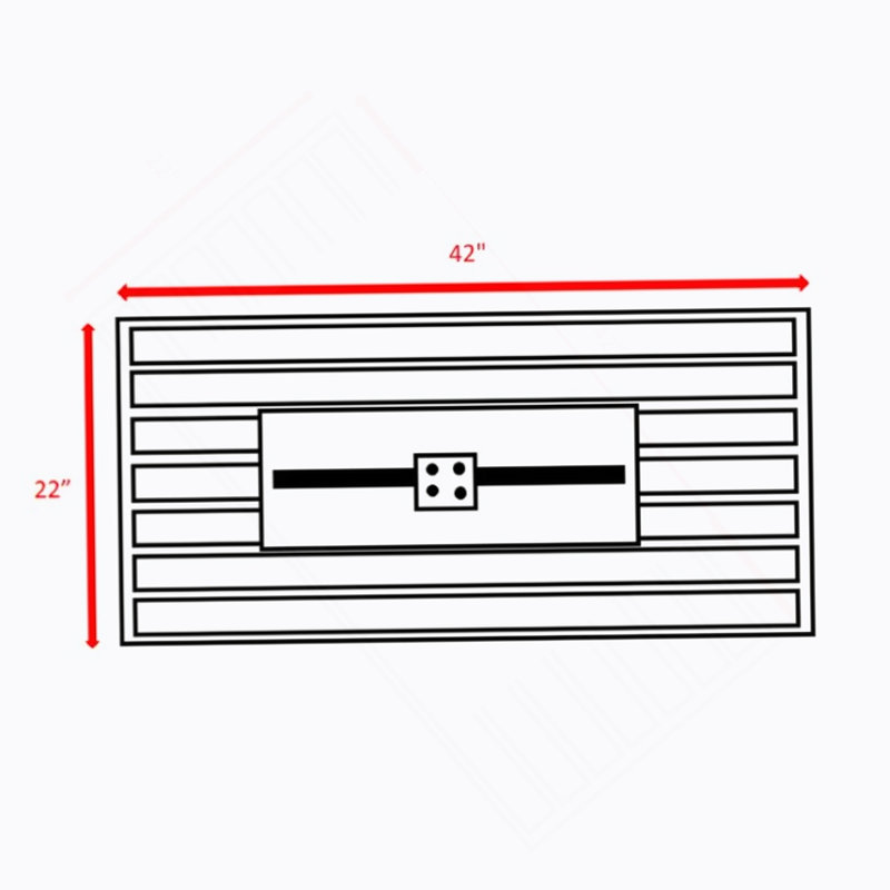 Table de foyer d'extérieur en acier avec couvercle H 25 po x l 42 po