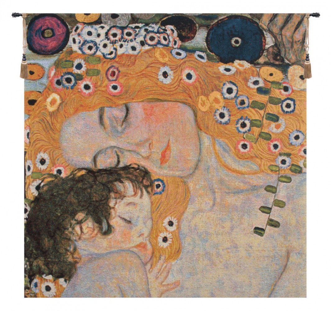 Mother and Child by Gustav Klimt Tapestry Charlotte Home Furnishings 