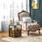 Industrial Side Table With 2 Drawers, Storage Shelf, Accent Sofa Table With Groove Handle And Frame