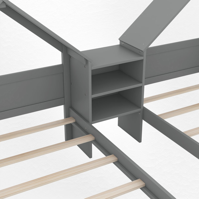 Lits plateforme simple, Gris