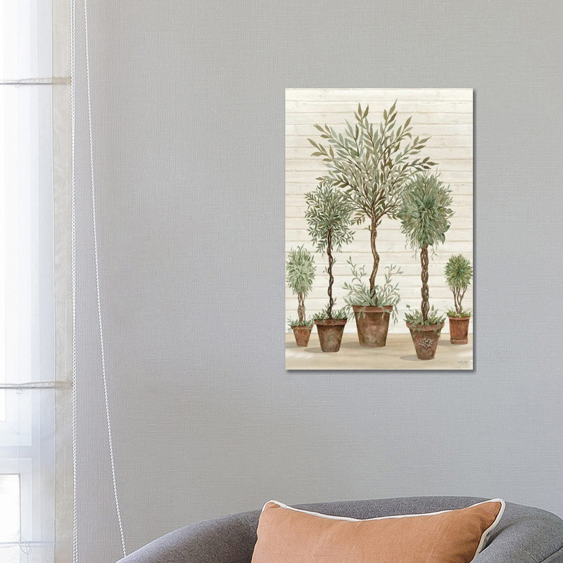 Collection Pots Tree par Cindy Jacobs - peinture sur toile tendue, H 26 po x l 18 po x 1,5 po