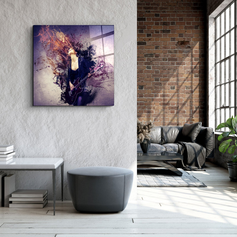 Superbe peinture décorative en verre trempé 23,6 po x 23,6 po | 100% verre trempé, épaisseur: 0,16 pouce | Impression UV pour des couleurs éclatantes | Art mural parfait pour la décoration de la maison ou du bureau, design moderne et élégant