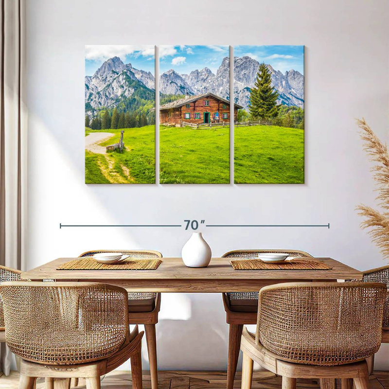 Alvord chalet dans les Alpes, H 36 po x l 57 po