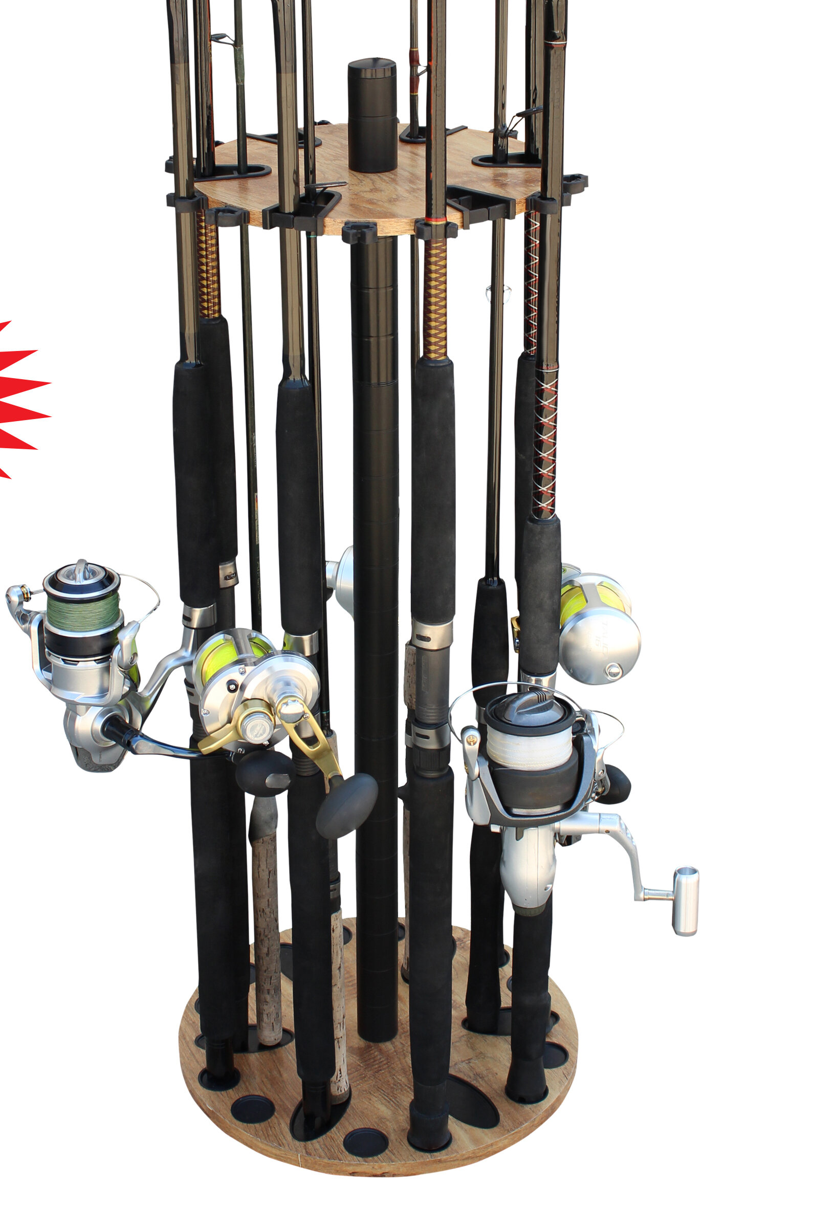 Embry Steel Freestanding Fishing Rack