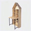 Bureau d'artisanat pliant avec tablettes de rangement, bureau convertible dissimulé en bibliothèque, bureau pliable avec rangement, bureau de disparition pour petits espaces, table de bricolage multifonctionnelle, bureau de coiffeuse