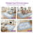 3' X 5' Faux Cashmere Floral Area Rug with TPE Non-Slip Backing, Soft Decorative Carpet for Living Room or Bedroom,Dusty Blue-557351035-560395177