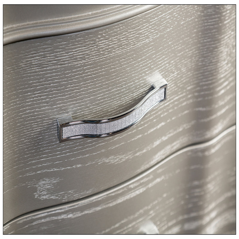 Nightstand For Bedroom, Silver