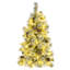 Arbre de Noël artificiel épinette enneigé pré-éclairé avec pommes de pin, 403 branches, 250 lumières DEL multicolores et 11 modes de clignotement-381013687