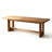 Warm Oak Rectangular Solid Trestle Dining Table-367397755