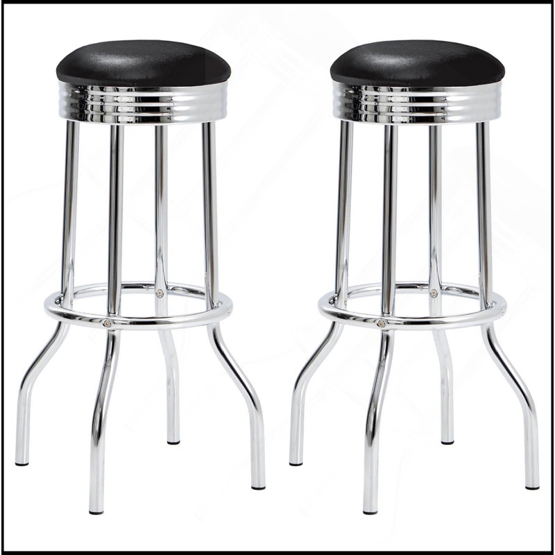  Tabouret de bar (ensemble de 2), Noir