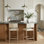 Tabouret de comptoir rembourré en cuir Andie