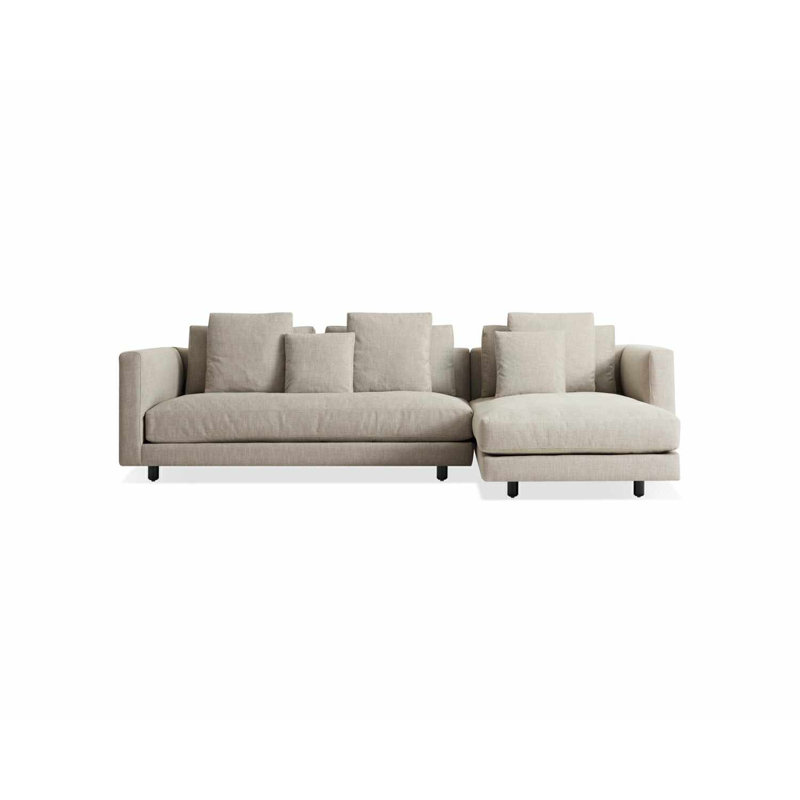 Hands Down Chaise Sectional, Right Hand Facing, Landa Stone