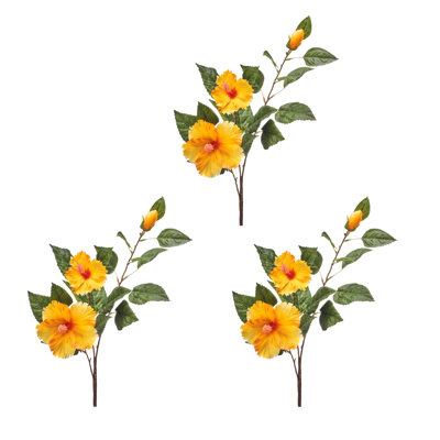 Double Hibiscus & Bud 29" 
