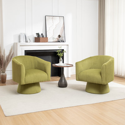 Chynna Velvet Swivel Barrel Chair