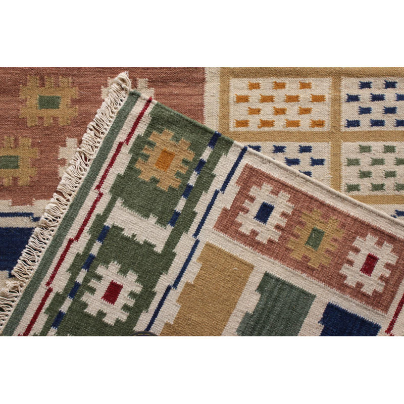Scandinavian Style Kilim Rug In Multi-Color Geometric Pattern By Rug & Kilim, Rectangle 5' x 7'