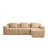 Modular 3 Seat L Shape Sectional Boneless Sofa, Cloud Sectional Couch With Deep Seat, Modern Modular 3-Seat Sofa Couch With Throw Pillows And 1 Movable Ottoman, Corduroy Fabric Camel-1636774086-1636774082-1636774143