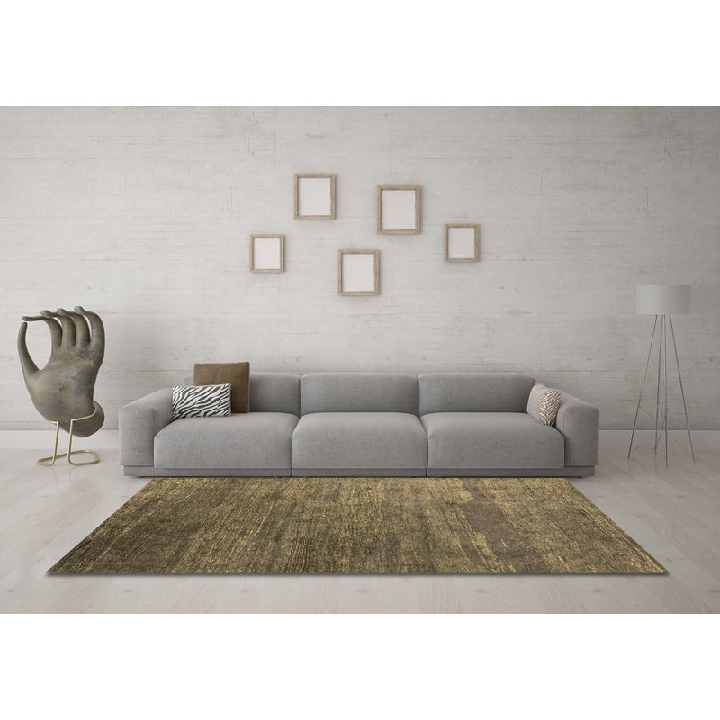 Washable Abstract Indoor Rug, Round 8'