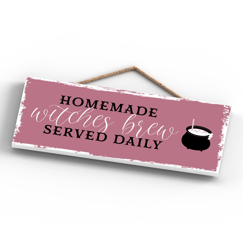 Homemade Witches Brew Wooden Plaque