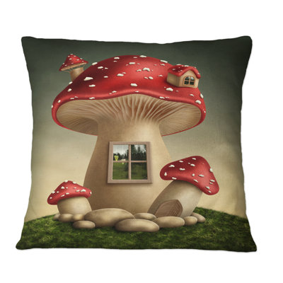 Coussin fantaisie fantaisie Mushroom House
