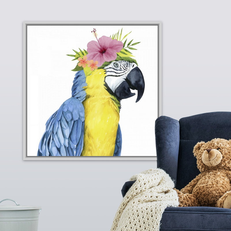 Art sur toile tropical halo ii Sickles, H 30 po x l 30 po x P 1,75 po, Cadre flottant blanc