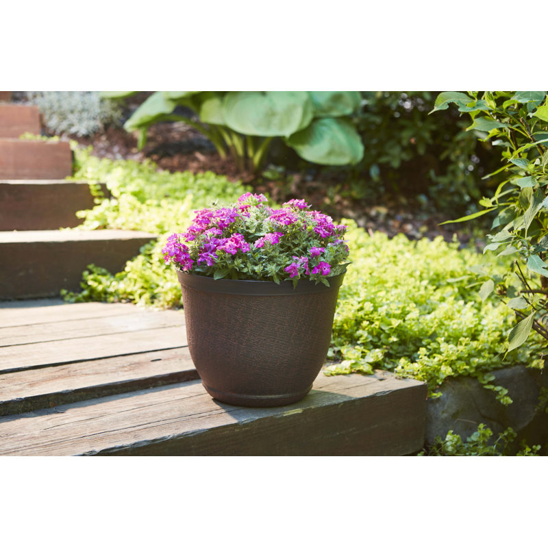 Jardinière 8 po Cronus, charbon chaud, H 9,6 po x l 12,5 po x P 12,5 po