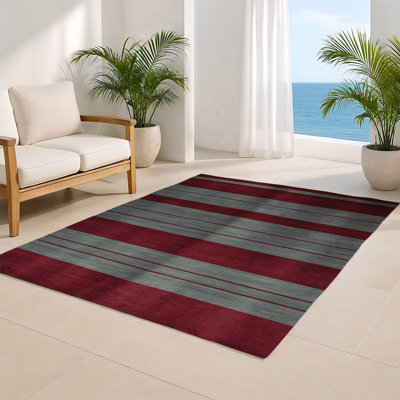 Tapis intérieur / extérieur rouge HorizontalStripes
