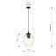 Cadi-Grace 1 - Light Black Single Pendant-1802874279