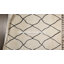 Tapis géométrique beige / noir en polypropylène / polyester tissé à la machine-1636510580
