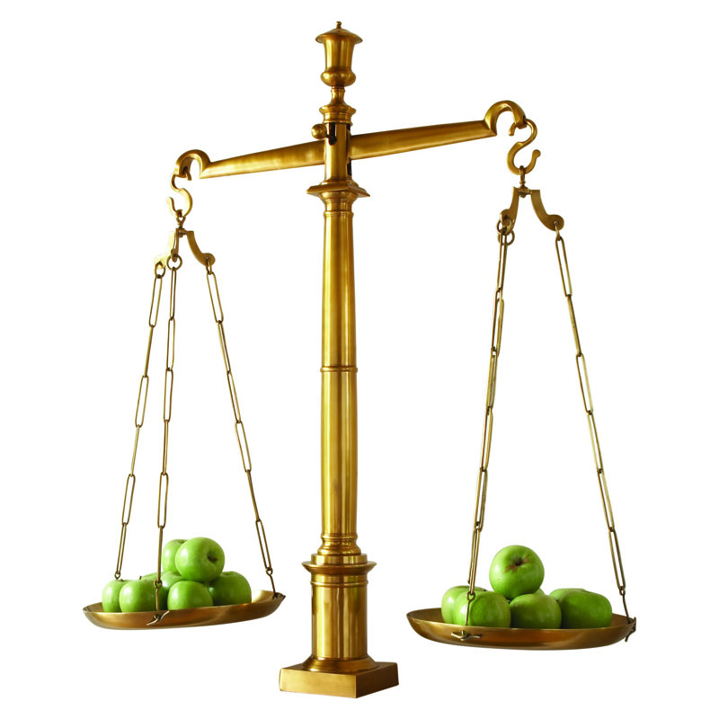 Balances de bibliothèque en laiton
