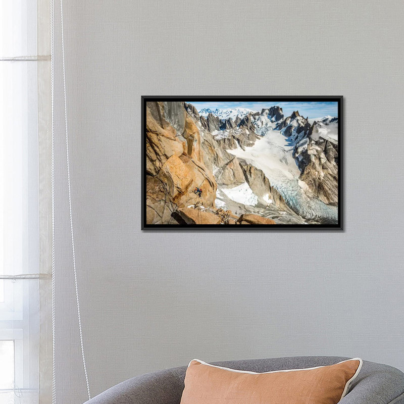 Comesana-fonrouge route, aguja guillaumet, patagonia, argentine, reproduction de photo sur toile tendue, "day escalade" ,-
