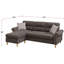 Ensemble de canapé modulaire réversible en polyfibre brun clair-1442674342