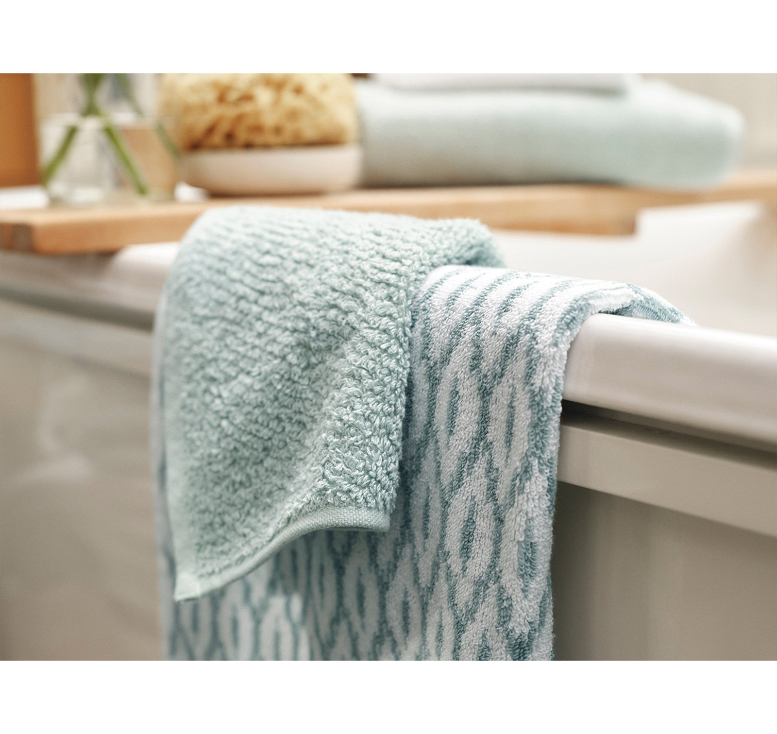 Air Weight Organic Cotton Bath Towel, Sea Mist