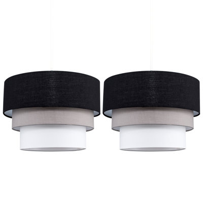 20cm H Fabric Drum Pendant Shade ( Screw On )