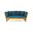 Modern Coastal Outdoor Acacia Wood Expandable Convertible Patio Sofa Bed Daybed with Cushions, Adjustable Armrests for Poolside, Porch-2046808614