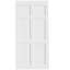 Porte standard à panneaux en bois massif blanc-71829717