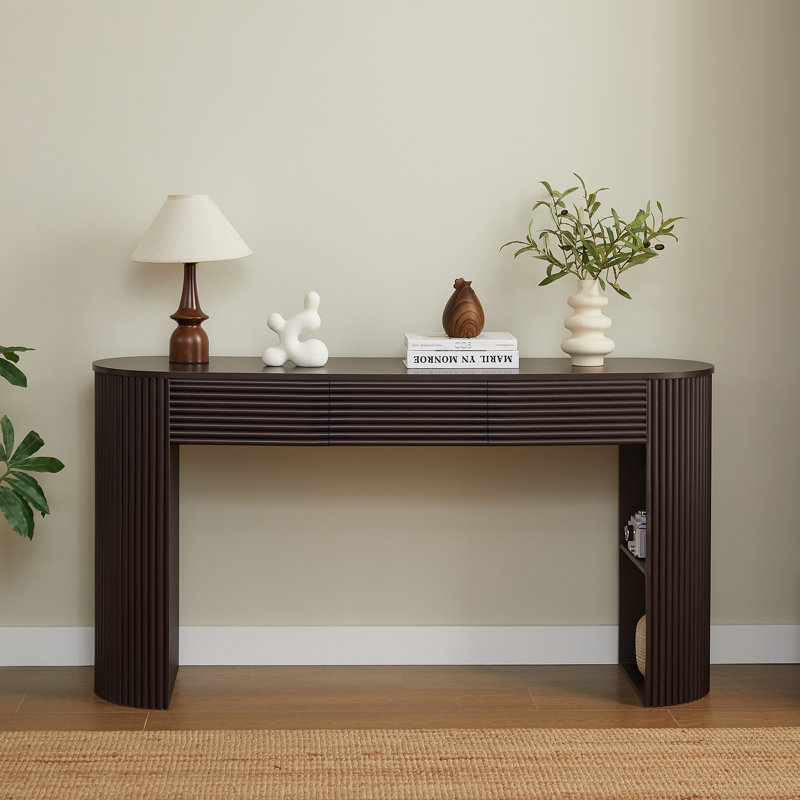 Console multifonctionnelle en MDF, style rétro, usage polyvalent
