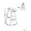 MICCO Counter Stool with Solid Wood Frame