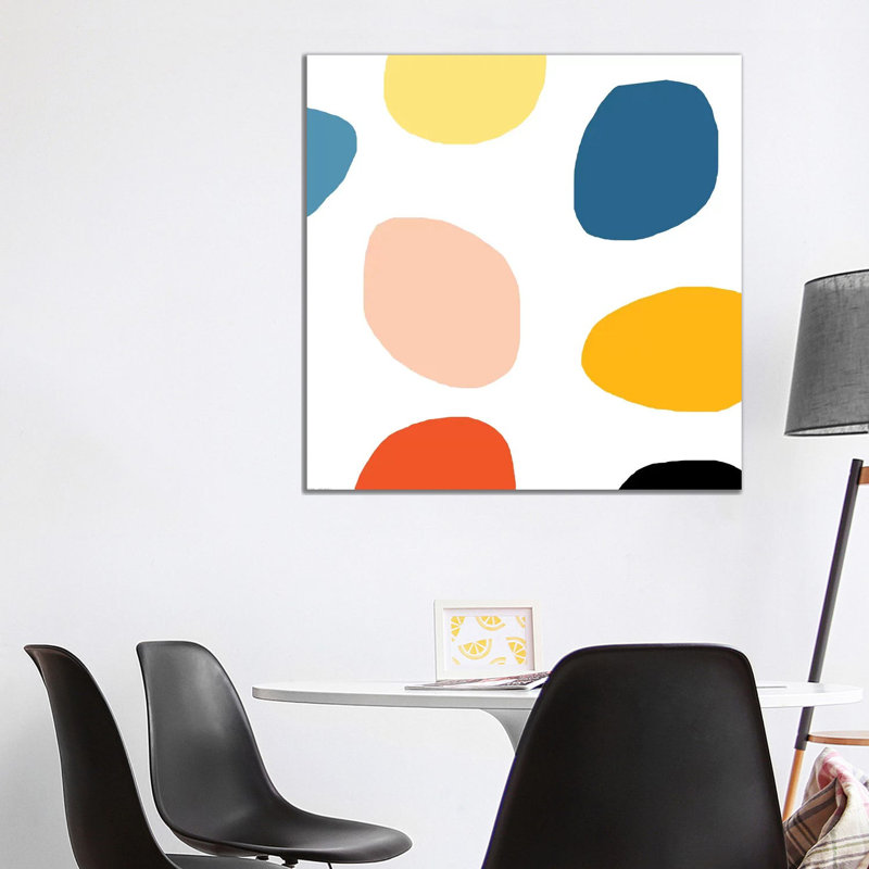 Coloured Dots by Art Mirano - Wrapped Canvas Minimalistic, 93.98cm H x 93.98cm W x 1.91cm D
