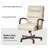 Para Modern Genuine Leather Tilting Executive Chair with Solid Wood Arms and Ergonomic Padded Back-353898749