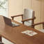 Bureau rectangulaire en bois massif noyer clair-1173486721