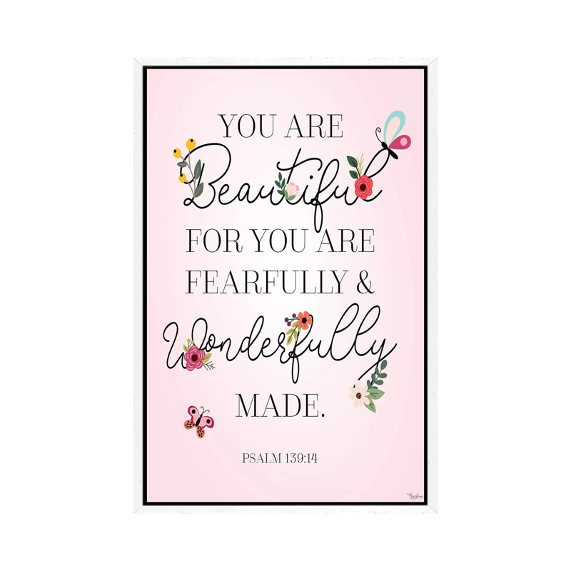 You Beautiful by Gigi Louise - Print on Canvas, White Framed, 152.4cm H x 101.6cm W x 3.81cm D