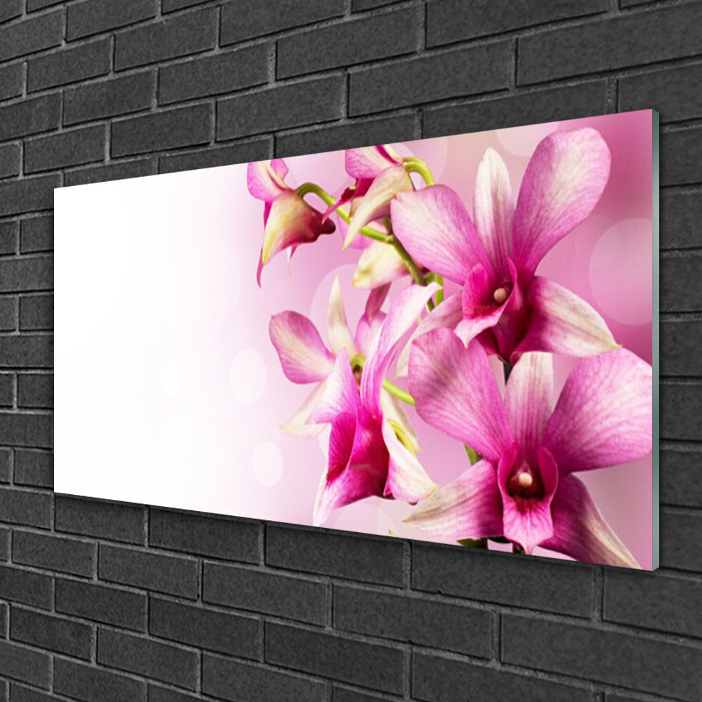 Floral Flowers - Unframed Photograph on Glass