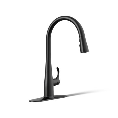 Kohler Simplice Single Handle Pull Down Kitchen Sink Faucet with Three-Function Pull Down Sprayer