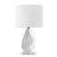 23 po. Cristal de céramique blanche moderne pour chambre à coucher, salon, table de chevet, table de chevet, lampes de table simples avec abat-jour tambour en lin-2068342409